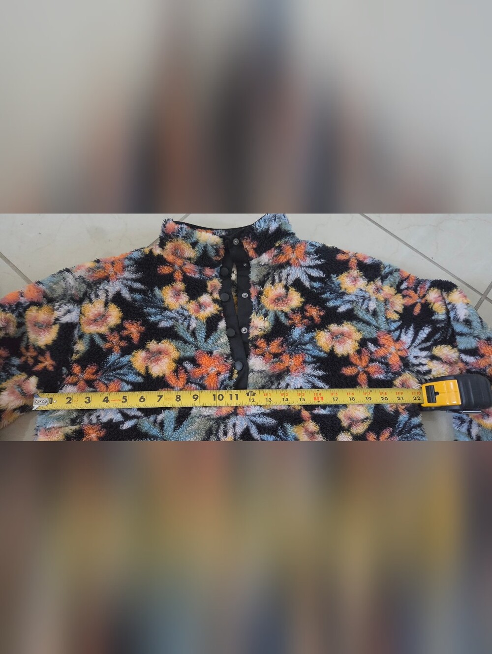Hurley Sherpa Pullover Jacket M Whimsigoth Boho Autumn Fall Cottagecore Cozy - Picture 6 of 8